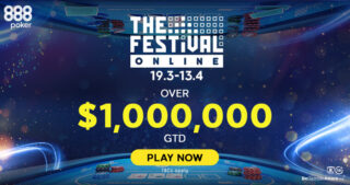The Festivalオンラインが大きくなって戻ってきた… 賞金$1,000,000! 888Pokerで開催!